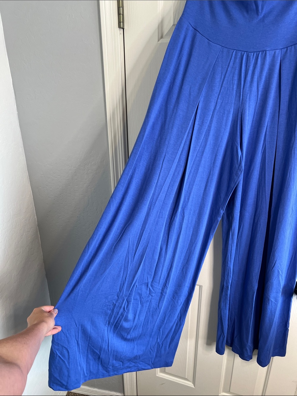 NWT Kiya Tomlin Amparo Blue wide leg pleated pants & sleeveless top set - Picture 10 of 14